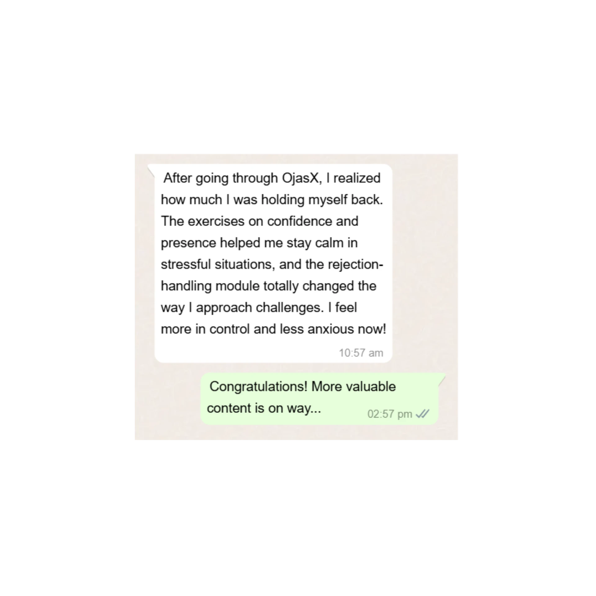 Confidence Review Screenshot